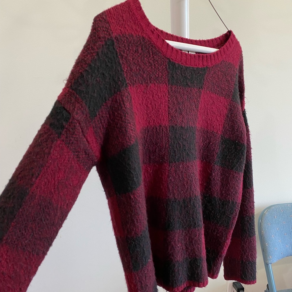 Checkered-print Sweater